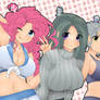 Pinkie, Marble, Limestone and Maud Pie Human ver.