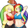 Applejack - Rainbow Dash humanized