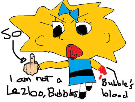 Maggie Simpson after she killed Bubbles the PPG