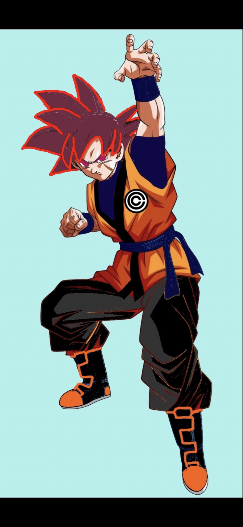 Goku Super Saiyan God RED Redesign by cicerondibuja on DeviantArt