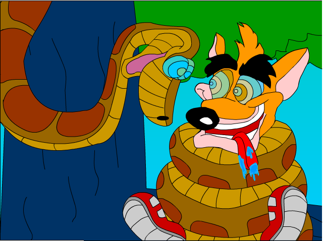 Crash Bandicoot meets Kaa 2