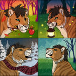 $5 Seasonal Icons - Big Cats by FlannMoriath