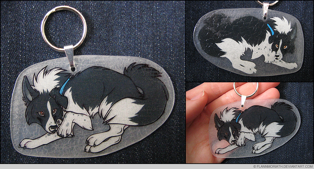 Border Collie Keychain