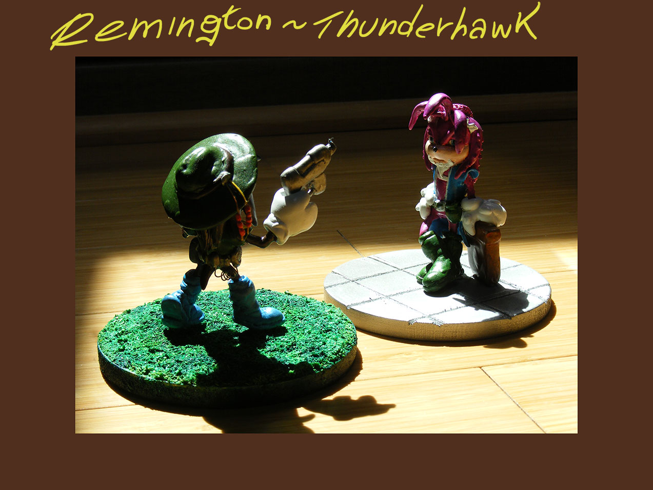 Thunderhawk and Remington figures: COMMISSIONS