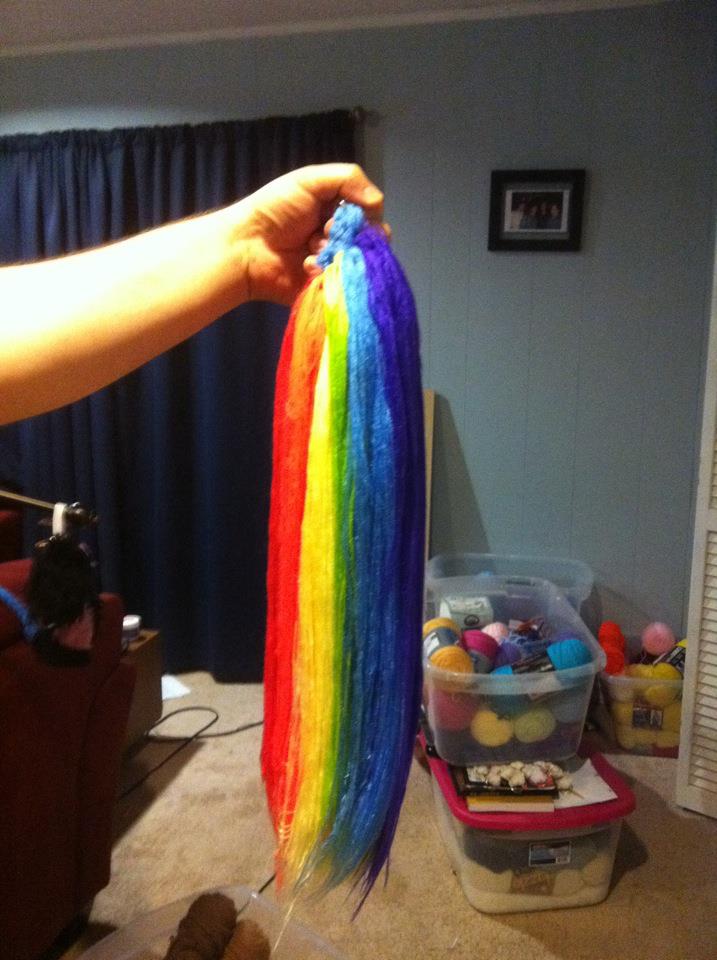 Rainbow Dash Yarn Tail