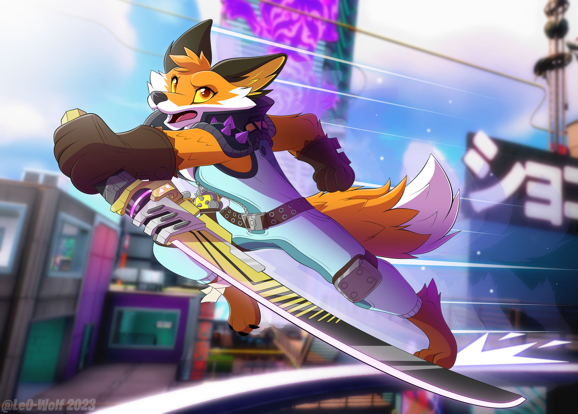 Fennix with the Kinetic Blade by Le0-Wolf on DeviantArt