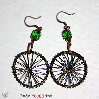 Bicycle Wheel earrings