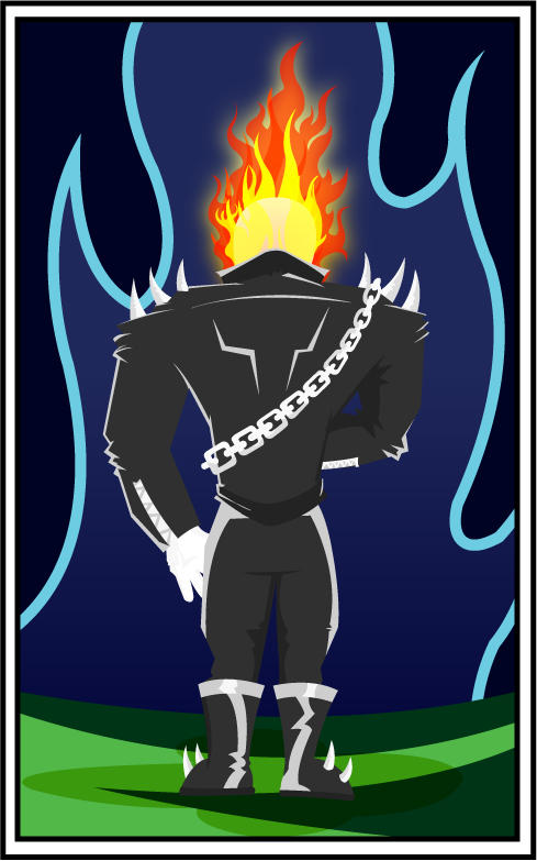 Ghost Rider Back View Ghost Rider - back by Kopavnick on DeviantArt