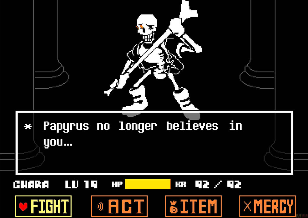 Distressed Papyrus disbelief papyrus by ManYou-MM on DeviantArt