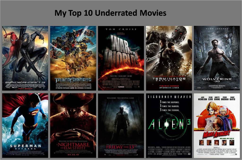 My Top 10 Underrated Movies by xxphilipshow547xx on DeviantArt