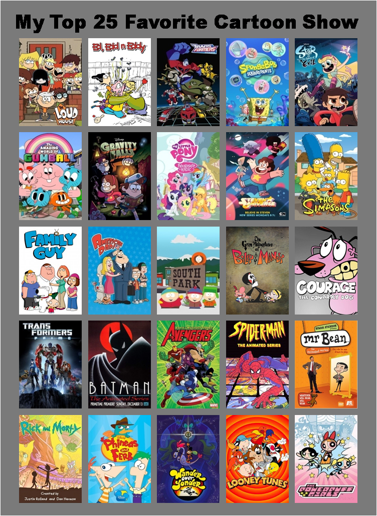 My Top 25 Favorite Cartoons Shows by xxphilipshow547xx on DeviantArt