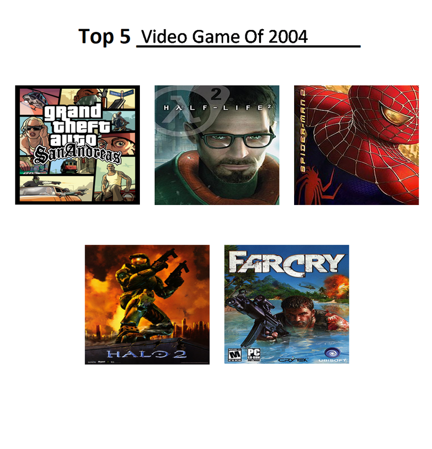 Top 5 Video Game of 2004 by xxphilipshow547xx on DeviantArt