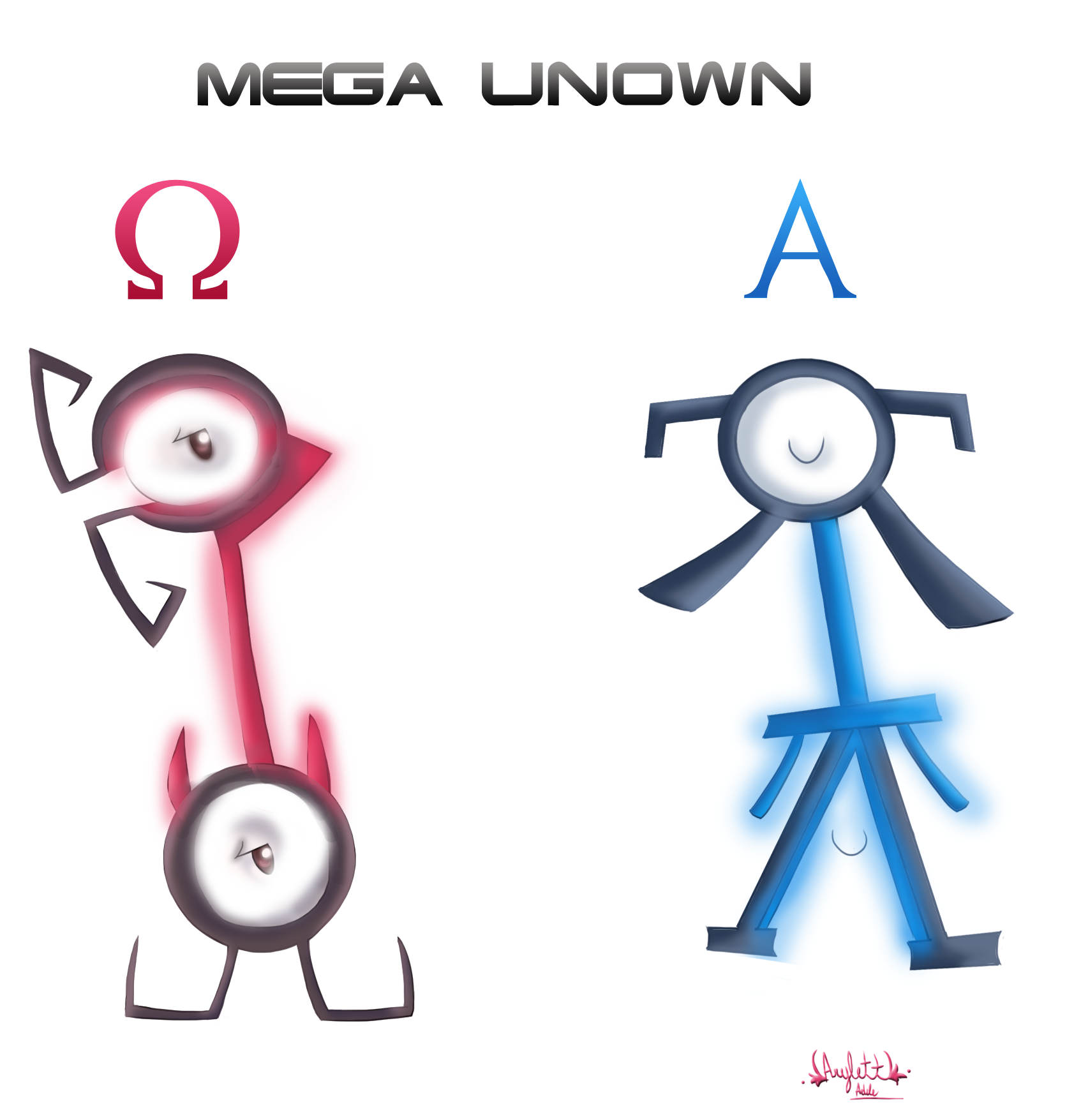 2014] Mega Unown (Omega and Alpha) by Arylett-Charnoa on DeviantArt