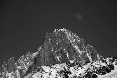 Moon Rise over Chamonix