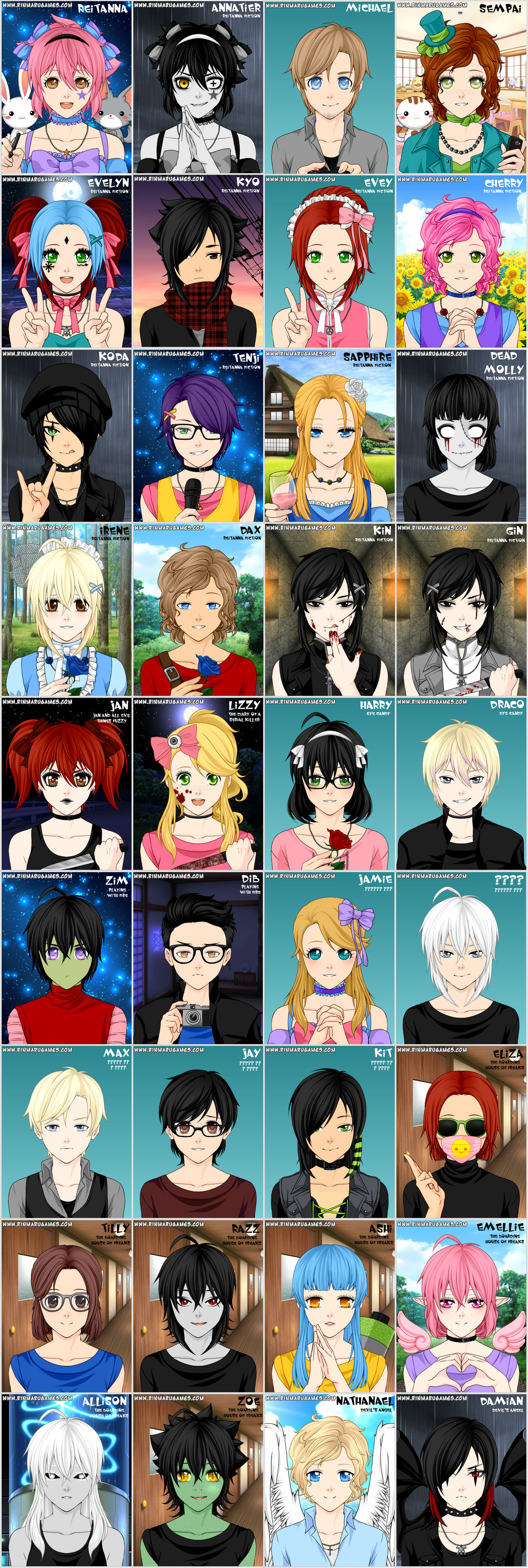 36 Characters in Anime Maker by Reitanna-Seishin on DeviantArt