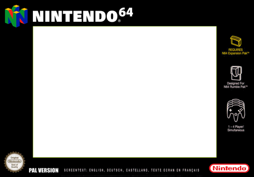 Nintendo 64 PAL Template