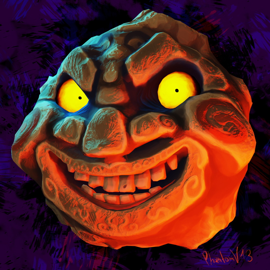 Majora's Mask Moon by PhantomV13 on DeviantArt