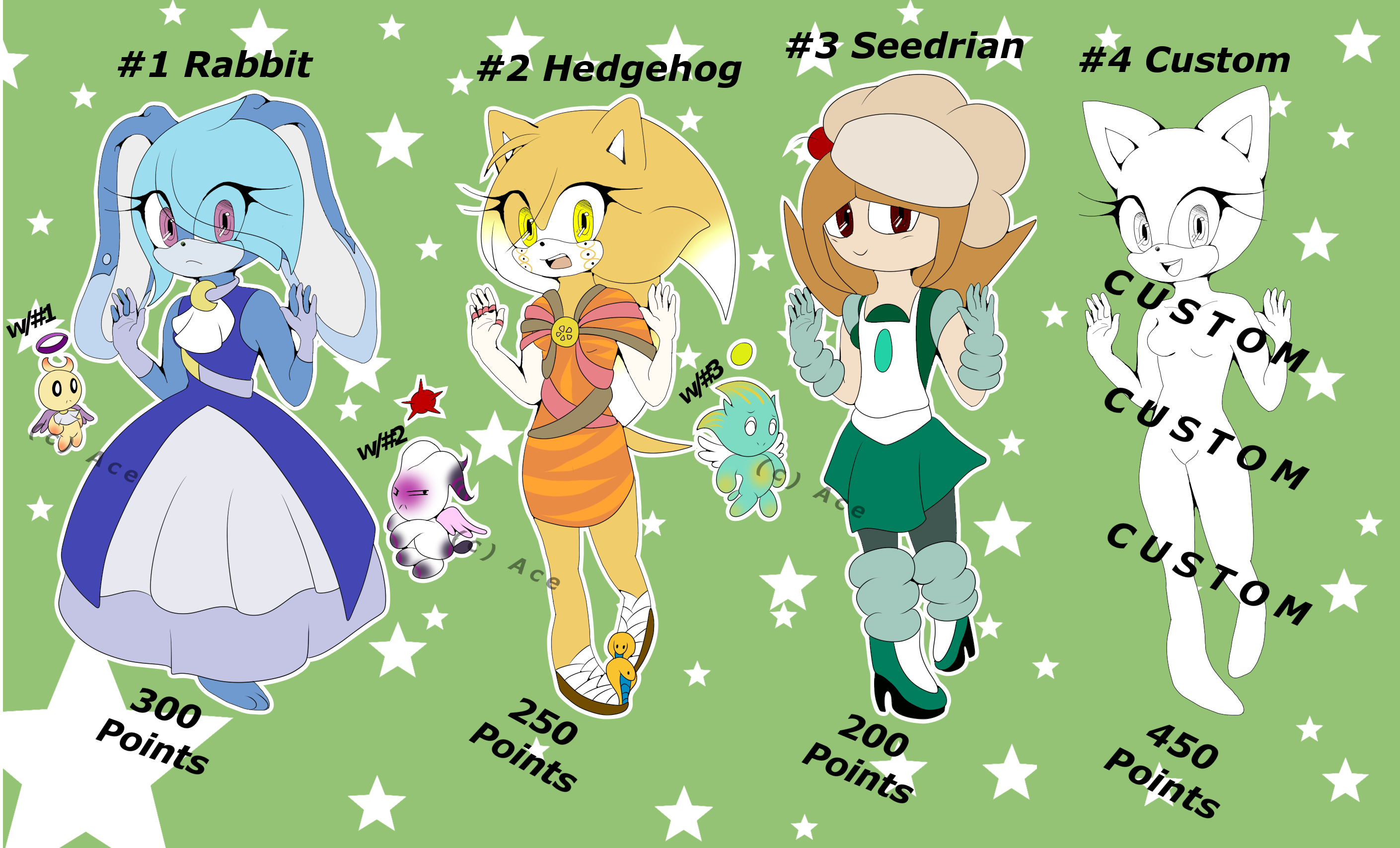 Sonic Girl Adopts W/ Chao's #4 - C L O S E D