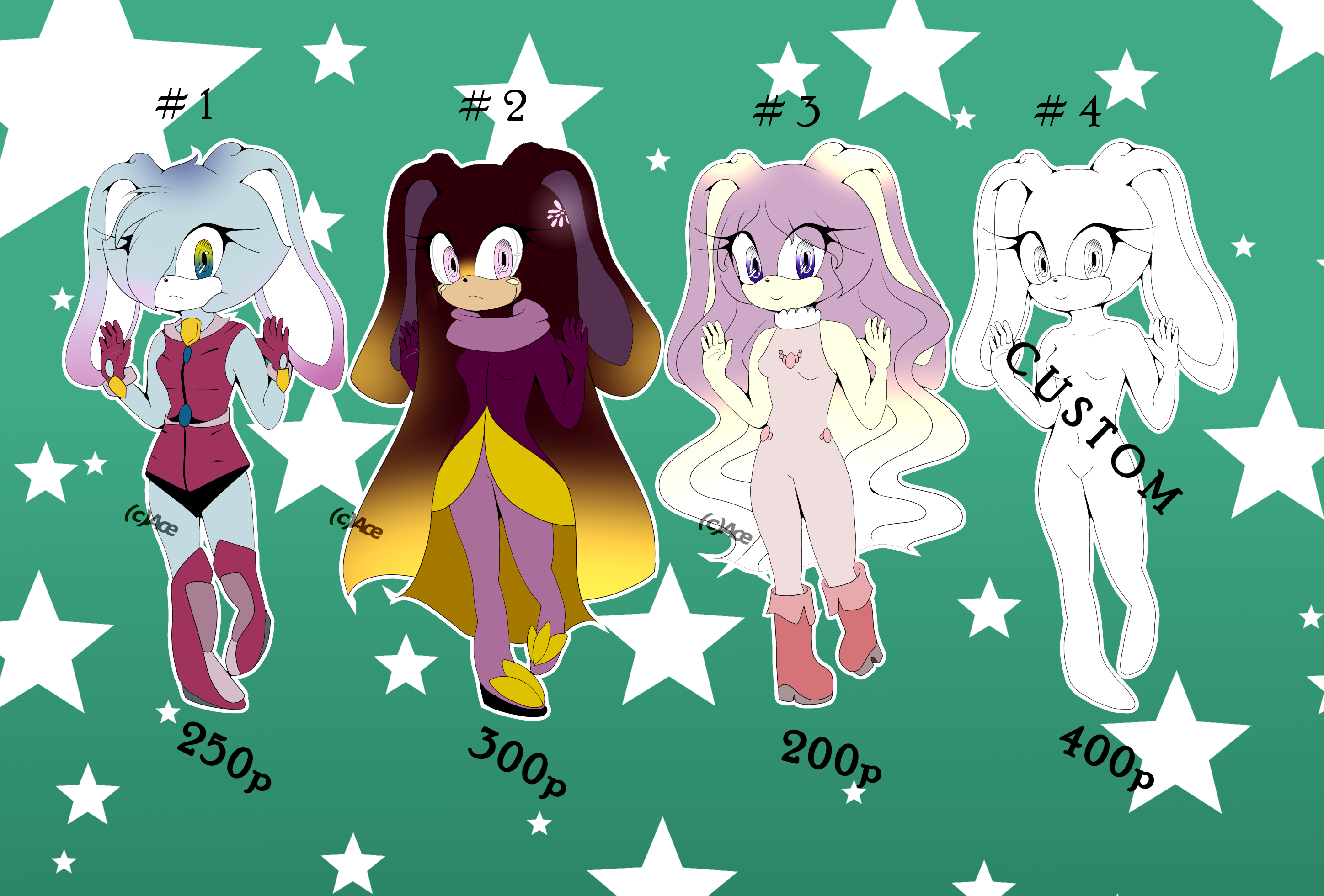 Sonic Rabbit Girls Adopts #2 - 1 LEFT