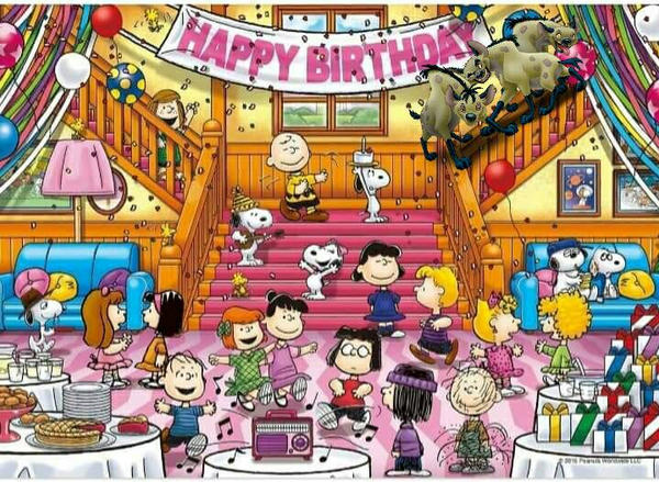 Happy Birthday Snoopy With Uninvited Guest By Kingjklilwayne On