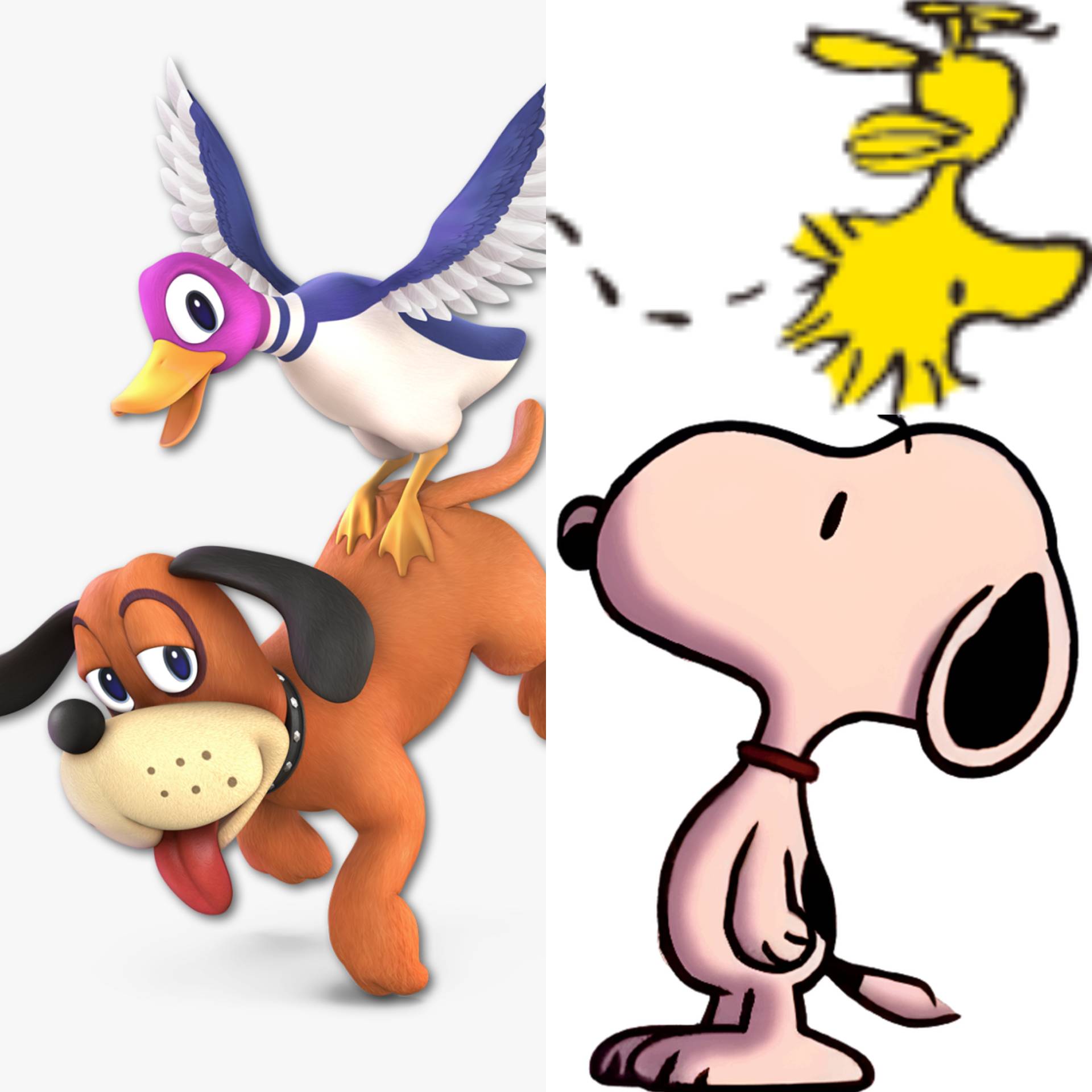 Snoopy and Woodstock are the duck hunt dog by KingJKLilWayne on DeviantArt