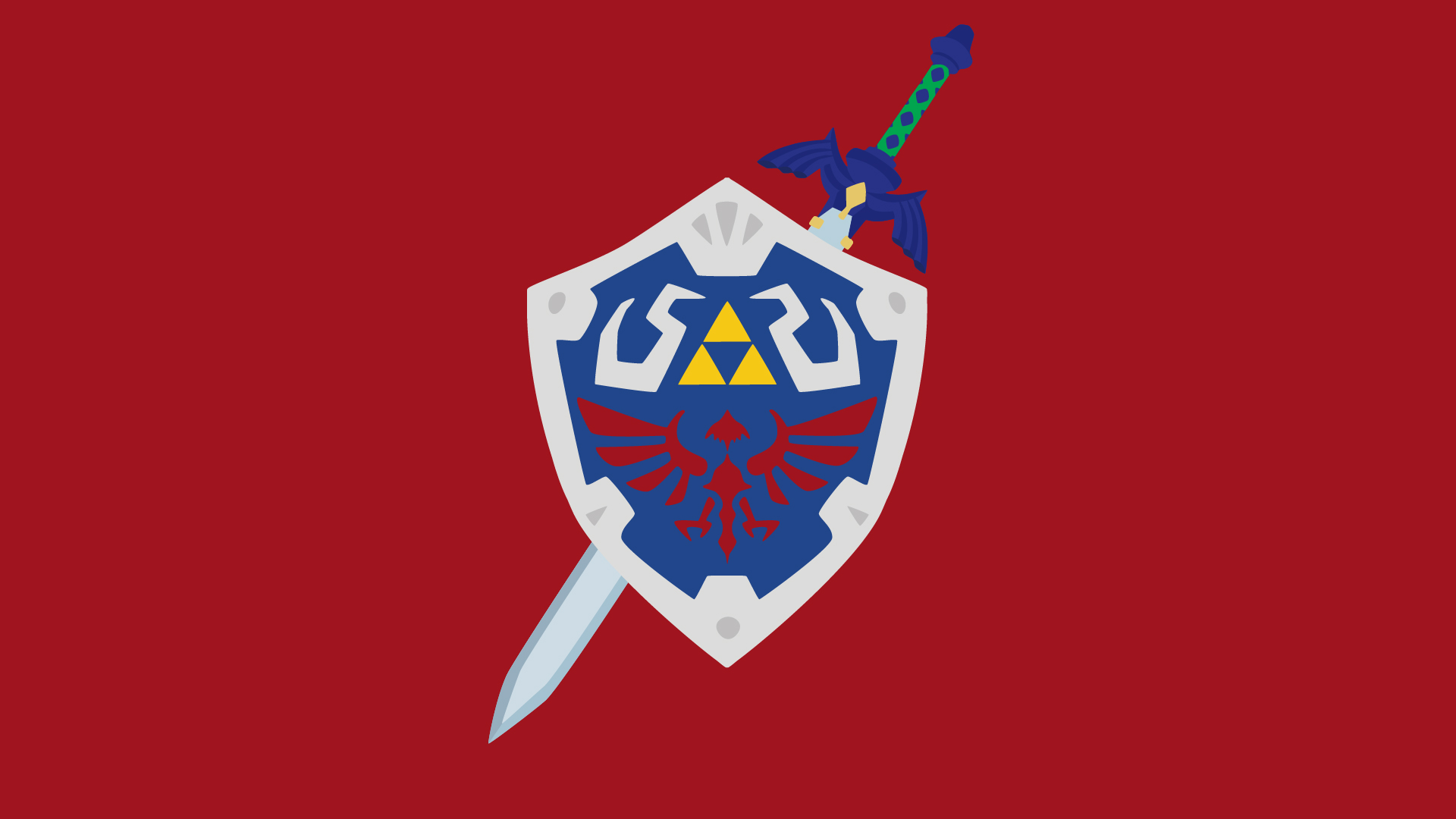 Hylian Shield and Master Sword