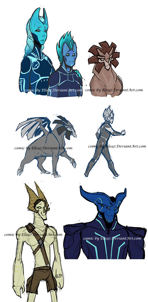 3Below: more sketches by Elis97 on DeviantArt