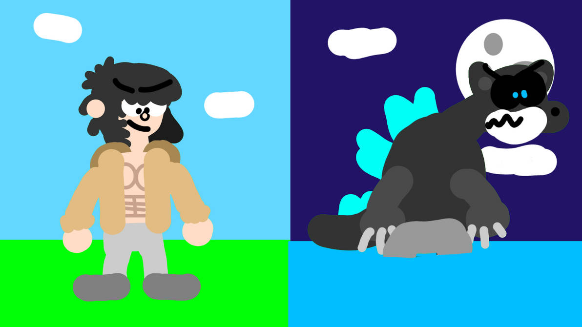 Godzilla Human Godzilla Human And Werekaiju Form by AlphabetLoreGFan