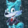 Blue Fox Mascot Design