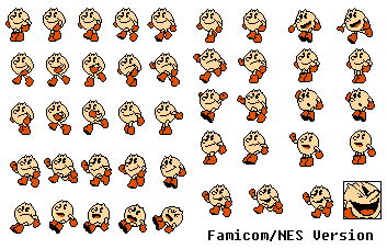 Pac Land NES Sprites improved version by SuperStarfy2002 on