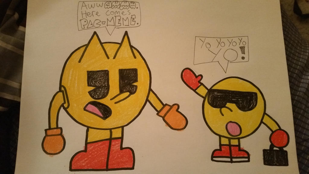 Pac-Man meets his Meme self (Crack Pac) by SuperStarfy2002 on DeviantArt
