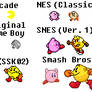 Pac-Man vs. Kirby in 9 versions