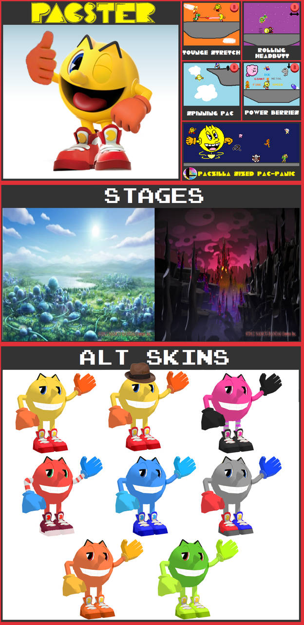Pacster Sprites if Pacster was in Smash (Moveset Concept) by SuperStarfy2002 on DeviantArt