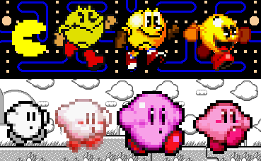 Pac Man and Kirby over the Years by SuperStarfy2002 on DeviantArt