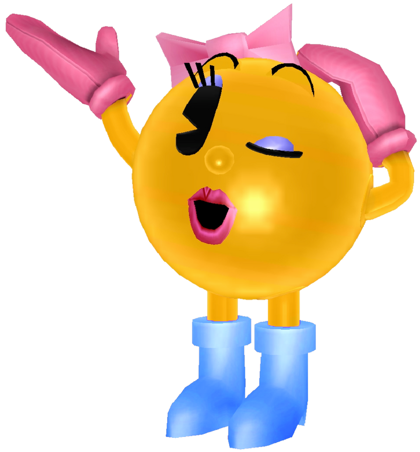 Ms. Pac-Man Render by SuperStarfy2002 on DeviantArt