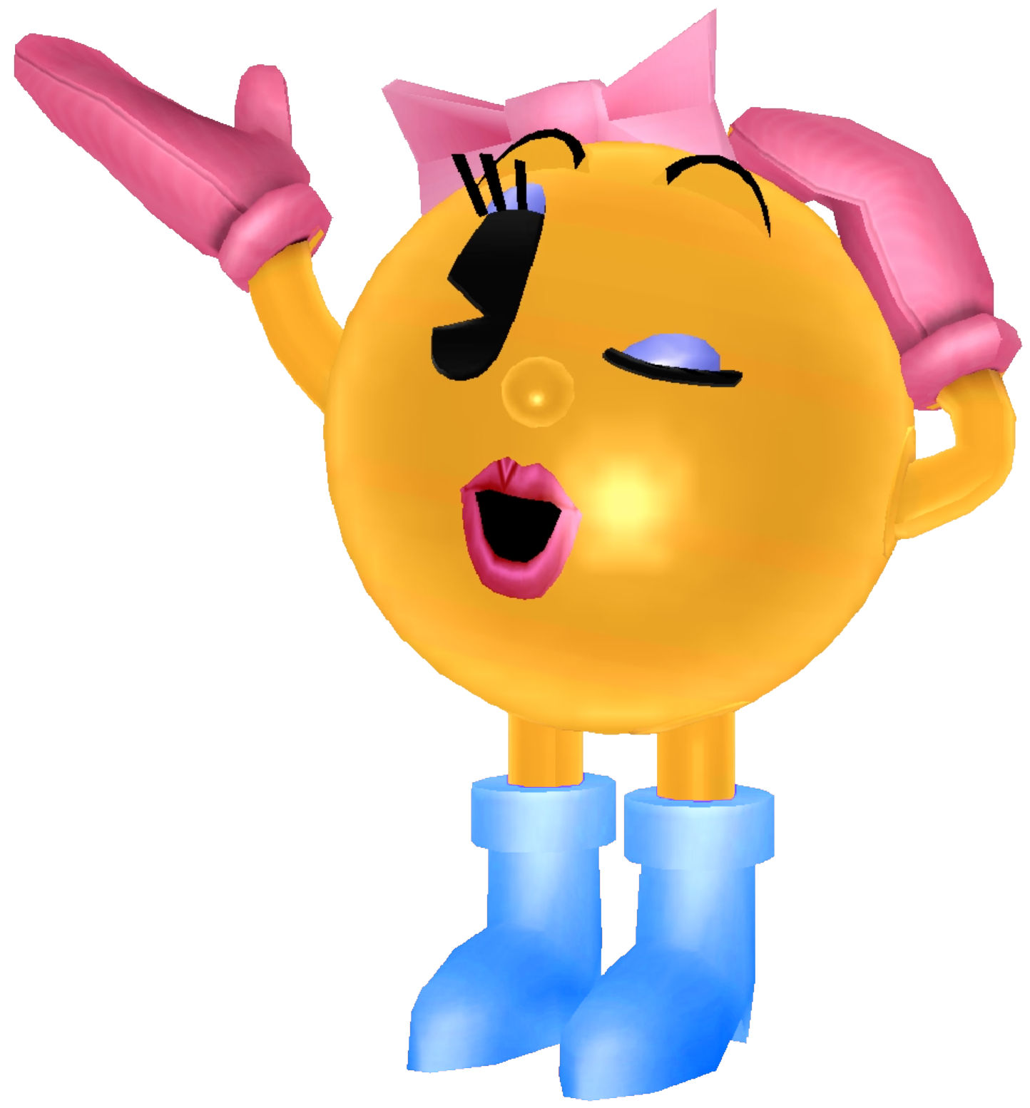 Ms. Pac-Man Render by SuperStarfy2002 on DeviantArt