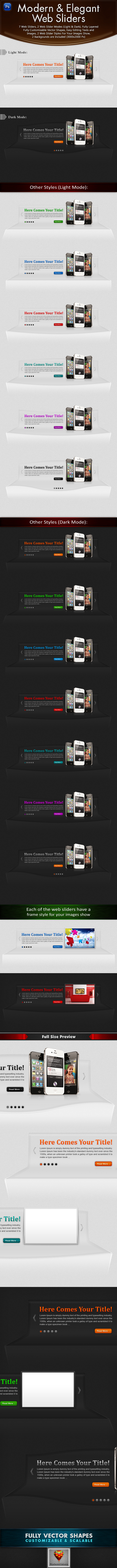 Modern and Elegant Web Sliders Pack