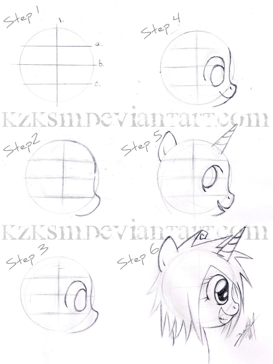 How I draw Ponies - Side View