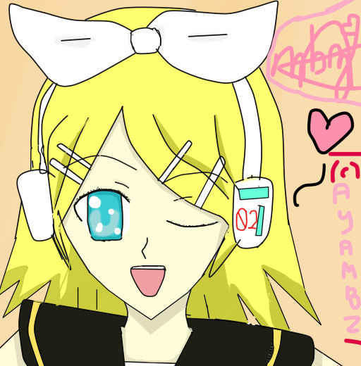 My First Kagamine Rin Drawing~ by ayakachancute16 on DeviantArt