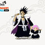 Capitan Zaraki Kenpachi y Yachiru