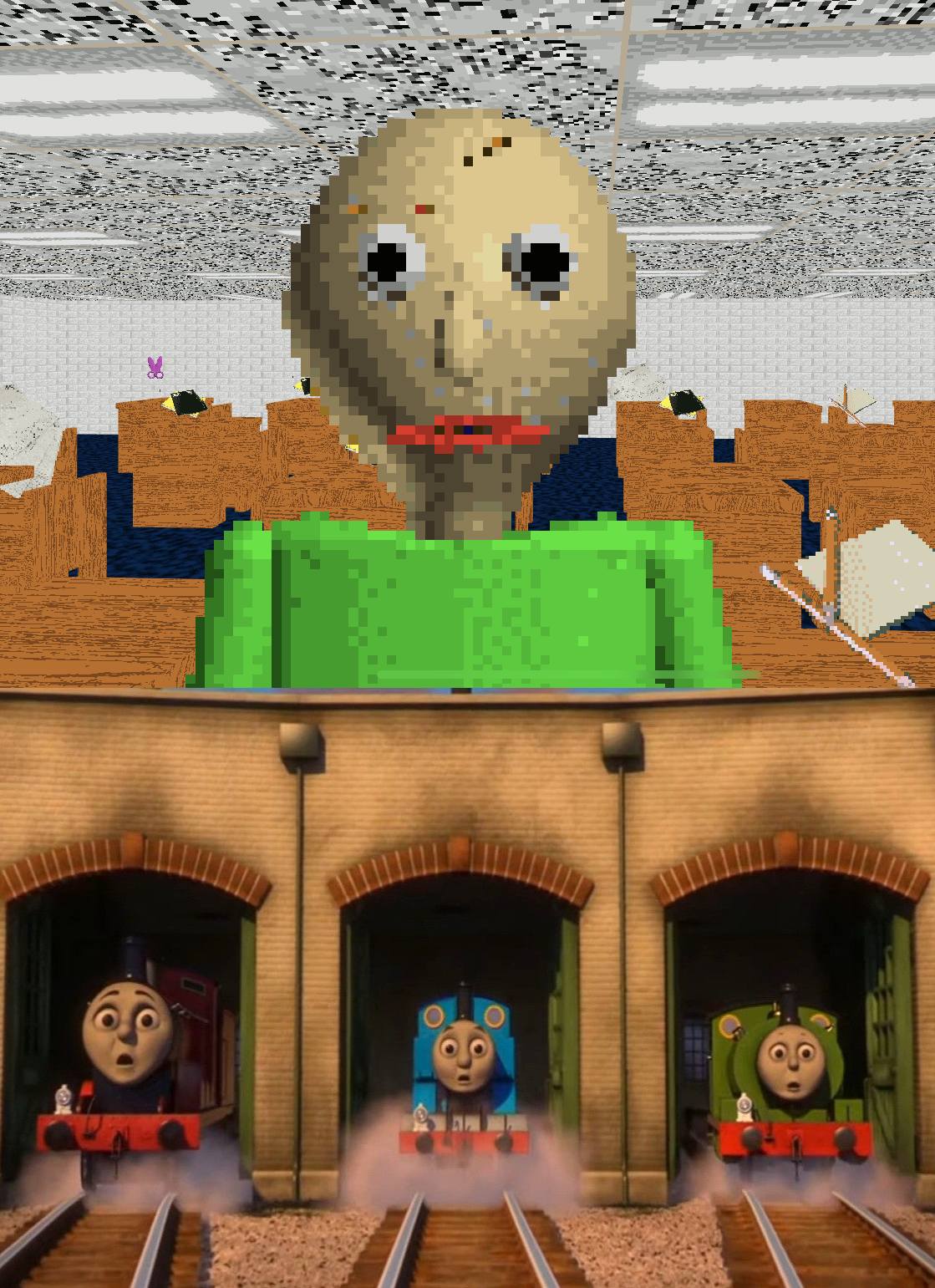 Thomas Percy And James Scared Angry Baldi 1 by CupheadxXxBendy123 on ...
