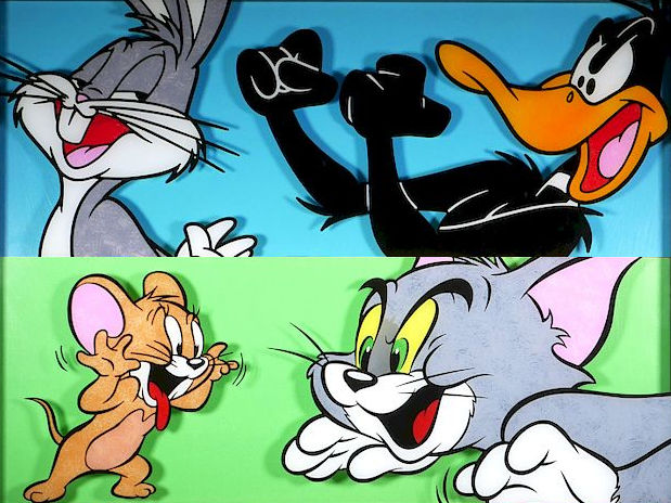 Looney Tunes - Bugs Bunny Graff Pantaloncini da bagno rosa fluo - Ryses Looney Tunes - Bugs Bunny Graff Pantaloncini da bagno rosa fluo - Ryses