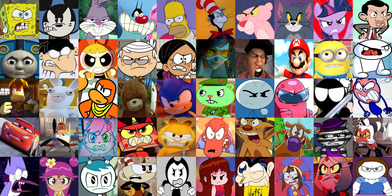Fun Character Reaction 50 Angry Cartoon Character Reaction Template by CupheadxXxBendy123 on ...