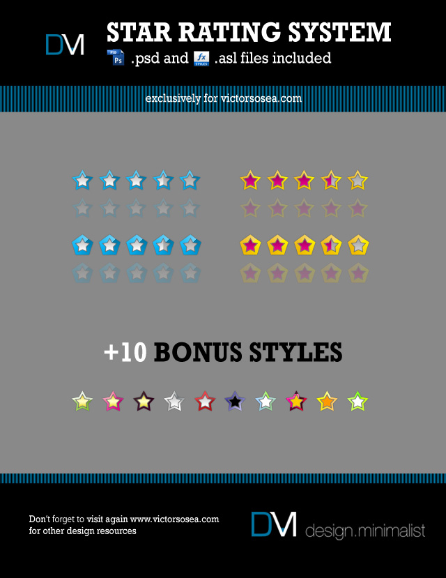 Rating System Free PSD