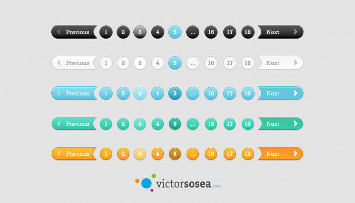 5 Pagination Styles Free PSD by victorsosea on DeviantArt