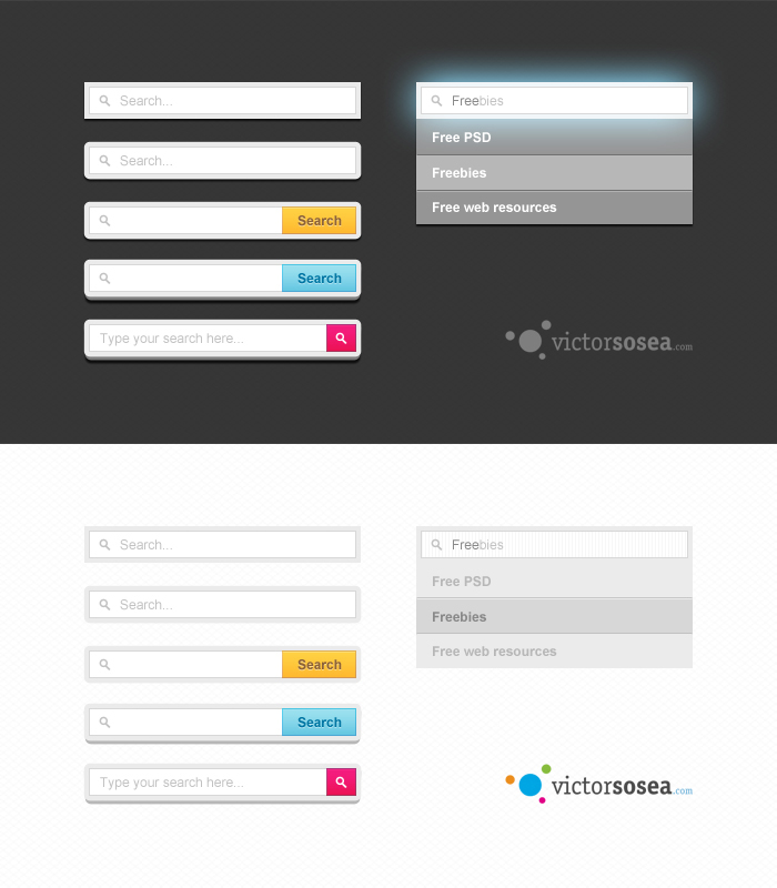 Search Forms Free PSD