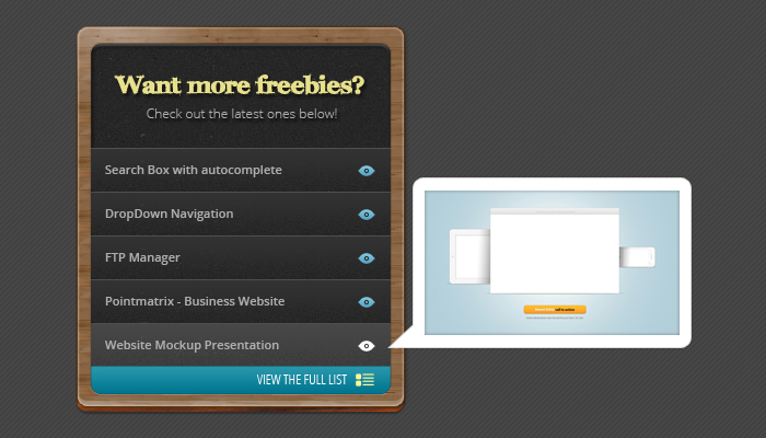 Listing Widget Box Free PSD