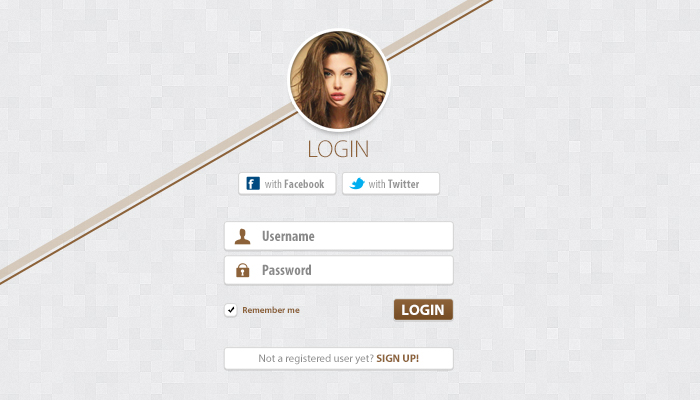 Simple Clean Login Free PSD