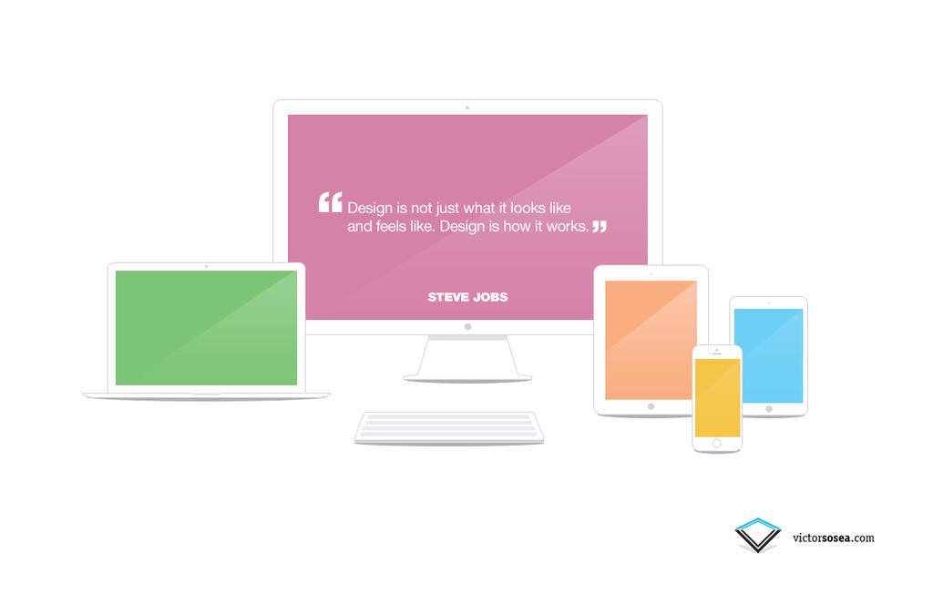 Flat Showcase Presentation Free PSD by victorsosea