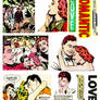 Romance Comics - Digital Collage Sheet